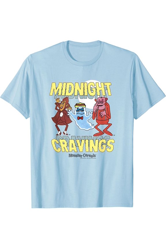 Boo Berry Iconic Midnight Cravings Monster Cereals Big Logo T-Shirt