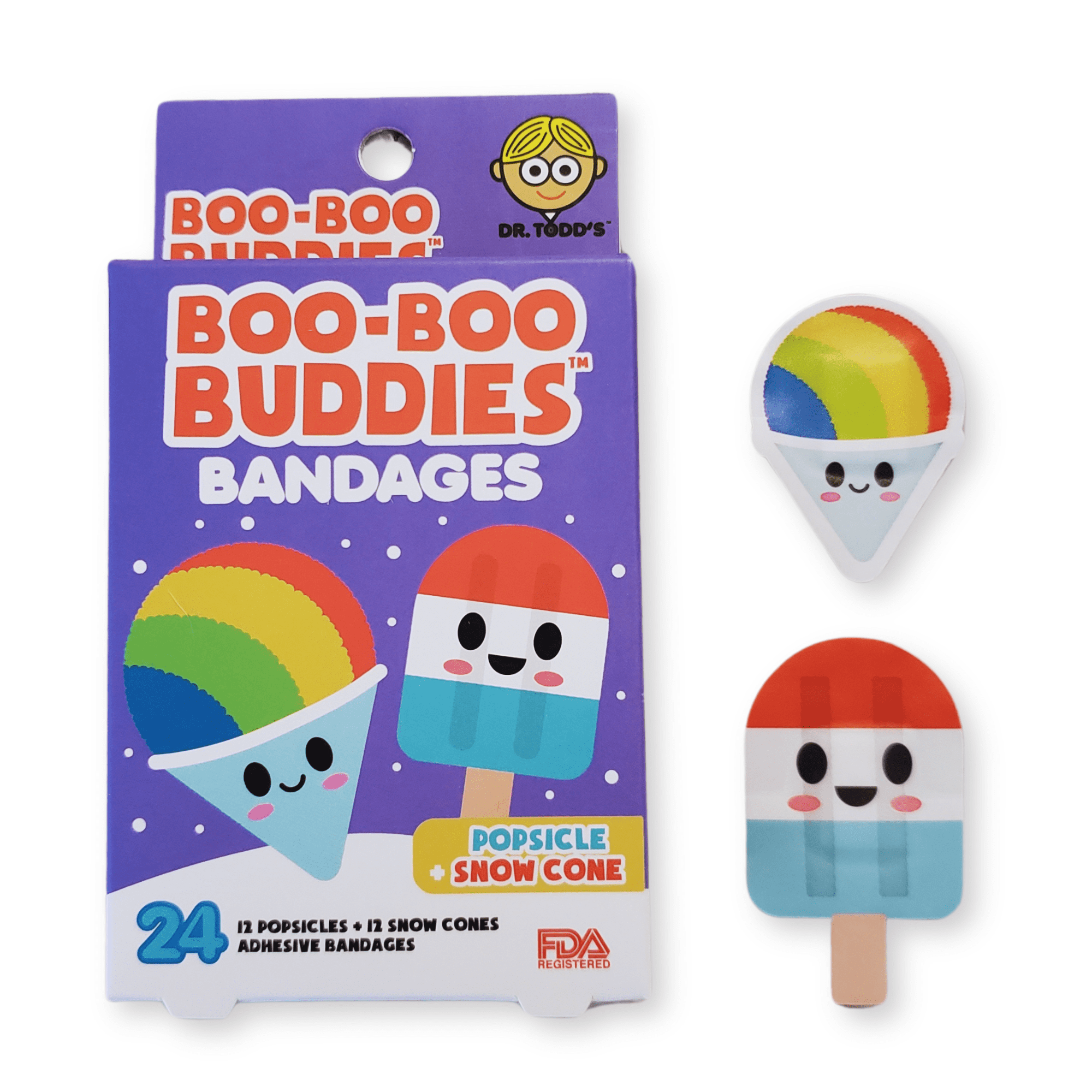 Boo Snow Color Boo-Boo Buddies Popsicle and Snow Cone Bandages - Walmart.com