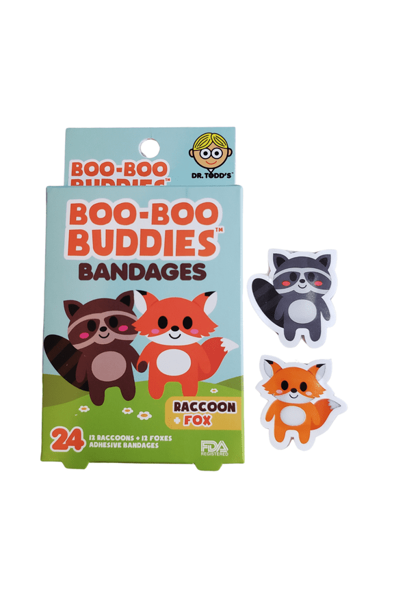 Boo-Boo Buddies Raccoon and Fox Bandages