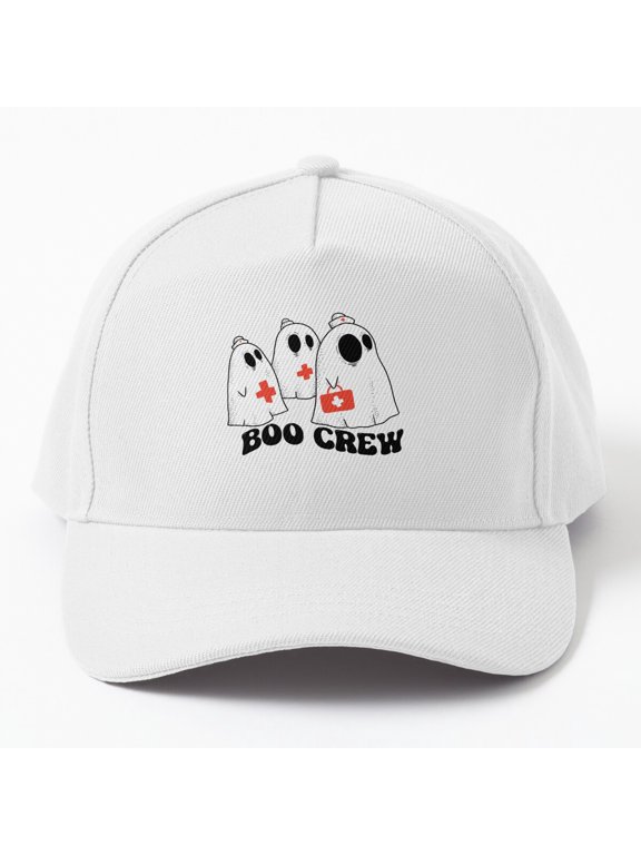 Boo Boo Crew Doctor Nurse Baseball Cap, Medical Ghost Hat Design