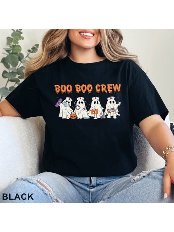 Boo Boo Crew Halloween Ghost Shirts, Nurse Ghost Halloween Shirt