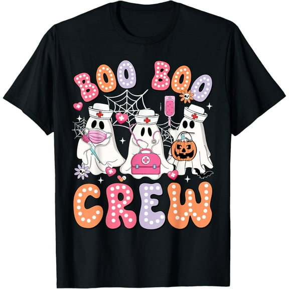 Boo Boo Crew Nurse Funny Ghost Halloween Nurse Life Women T-Shirt TShirt