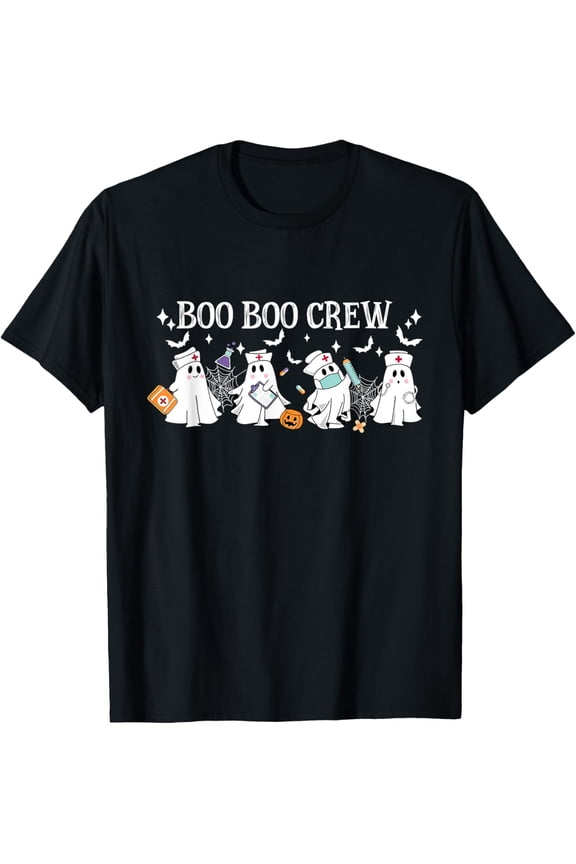 Boo Boo Crew Nurse Ghost Nursing Halloween Spooky Nurse Vintage T-shirt