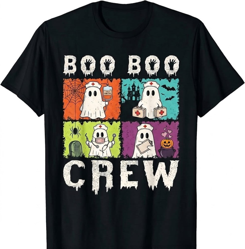 Boo Boo Crew Nurse Halloween Ghost Costume Unisex T-Shirt - Walmart.com