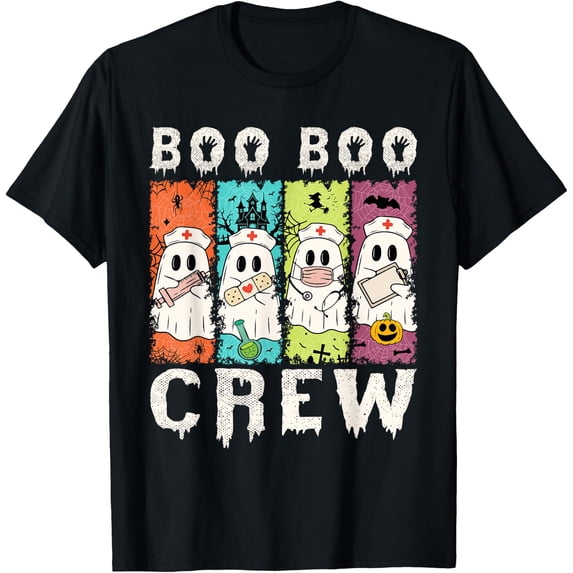 Boo Boo Crew Nurse Halloween Ghost Costume Unisex T-Shirt