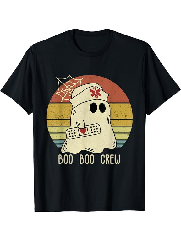 Boo Boo Crew Nurse Shirts Halloween Nurse Shirts for Women T-Shirt