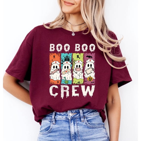Boo Boo Crew Shirt, Nurse Ghost Graphic Tee TSHIRT All Size S-5XL ...