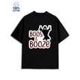 thumbnail image 1 of Boo & Booze Tee men's 180G 100% Cotton black Original Unisex Shirt Graphic tshirts Fashion Unisex Shirt Graphic tshirts Retro Unisex Shirt Cotton tshirts Basic Unisex Shirt Graphic Tee tshirts, 1 of 7