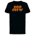 thumbnail image 1 of "Boo Crew" Halloween Phrase Men's Black T-shirt, 1 of 2