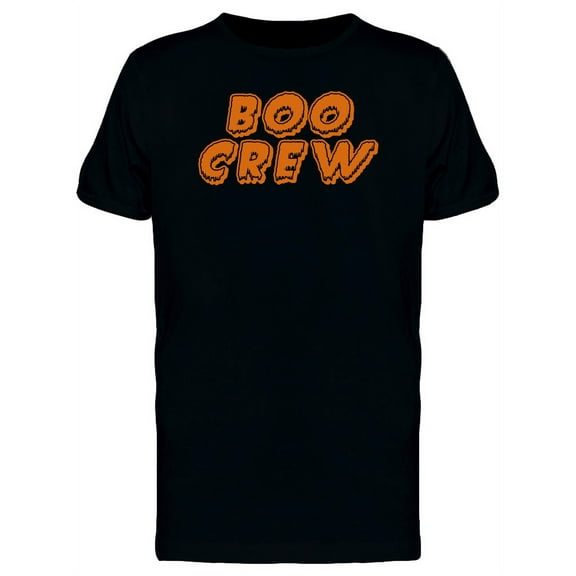 "Boo Crew" Halloween Phrase Men's Black T-shirt