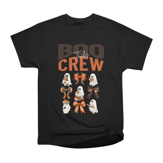 Boo Crew Teacher T-Shirt Tee Gift For Him Merch For Her Apparel For ...