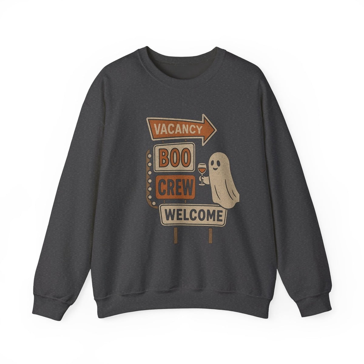 Boo Crew Unisex Halloween Cozy Ghost Graphic Fall Sweatshirt - Walmart.com