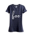 thumbnail image 1 of Boo Cursive Women's Fashion Relaxed T-Shirt Tee Heather Navy X-Large, 1 of 3