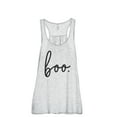 thumbnail image 1 of Boo Cursive Women's Fashion Sleeveless Flowy Racerback Workout Yoga Tank Top Sport Grey 2X-Large, 1 of 3