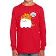 thumbnail image 1 of Boo. Cute Ghost In Costume Ii Long Sleeve Toddler -Image by Shutterstock,  2 Toddler, 1 of 4