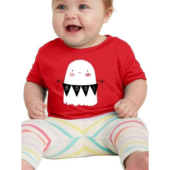 Boo! Cute Ghost W Banner T-Shirt Infant -Image by Shutterstock, 18 Months