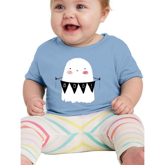 Boo! Cute Ghost W Banner T-Shirt Infant -Image by Shutterstock,  24 Months