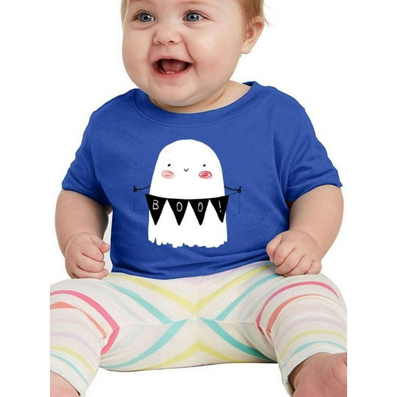 Boo! Cute Ghost W Banner T-Shirt Infant -Image by Shutterstock, 24 Months