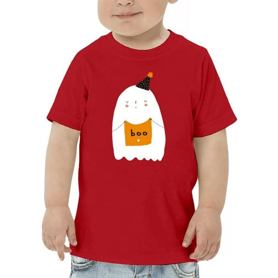 Boo. Cute Ghost W Napkin T-Shirt Toddler -Image by Shutterstock, 5 Toddler
