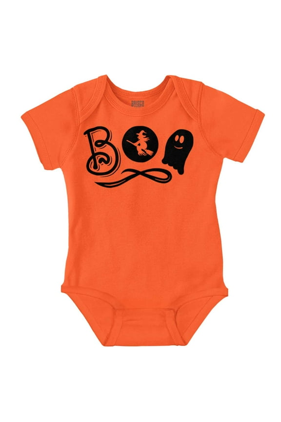 Boo Cute Witch Ghost Halloween Bodysuit Jumper Girls Infant Baby Brisco Brands 12M