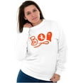 thumbnail image 1 of Boo Cute Witch Ghost Halloween Women Crewneck Sweatshirt Brisco Brands X, 1 of 6