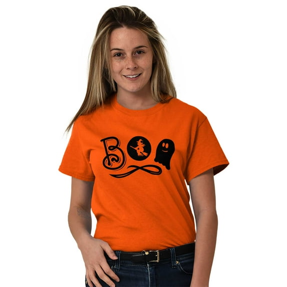 Boo Cute Witch Ghost Halloween Women's Plus Size Graphic Tee Brisco Brands 5X
