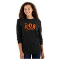thumbnail image 1 of Boo Cute Witch Ghost Halloween Women Plus Size Long Sleeve Graphic Tee Brisco Brands 2X, 1 of 5