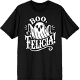 thumbnail image 1 of Boo Ghost Felicia Adult Black Crew Neck Short Sleeve Tee-Medium, 1 of 4