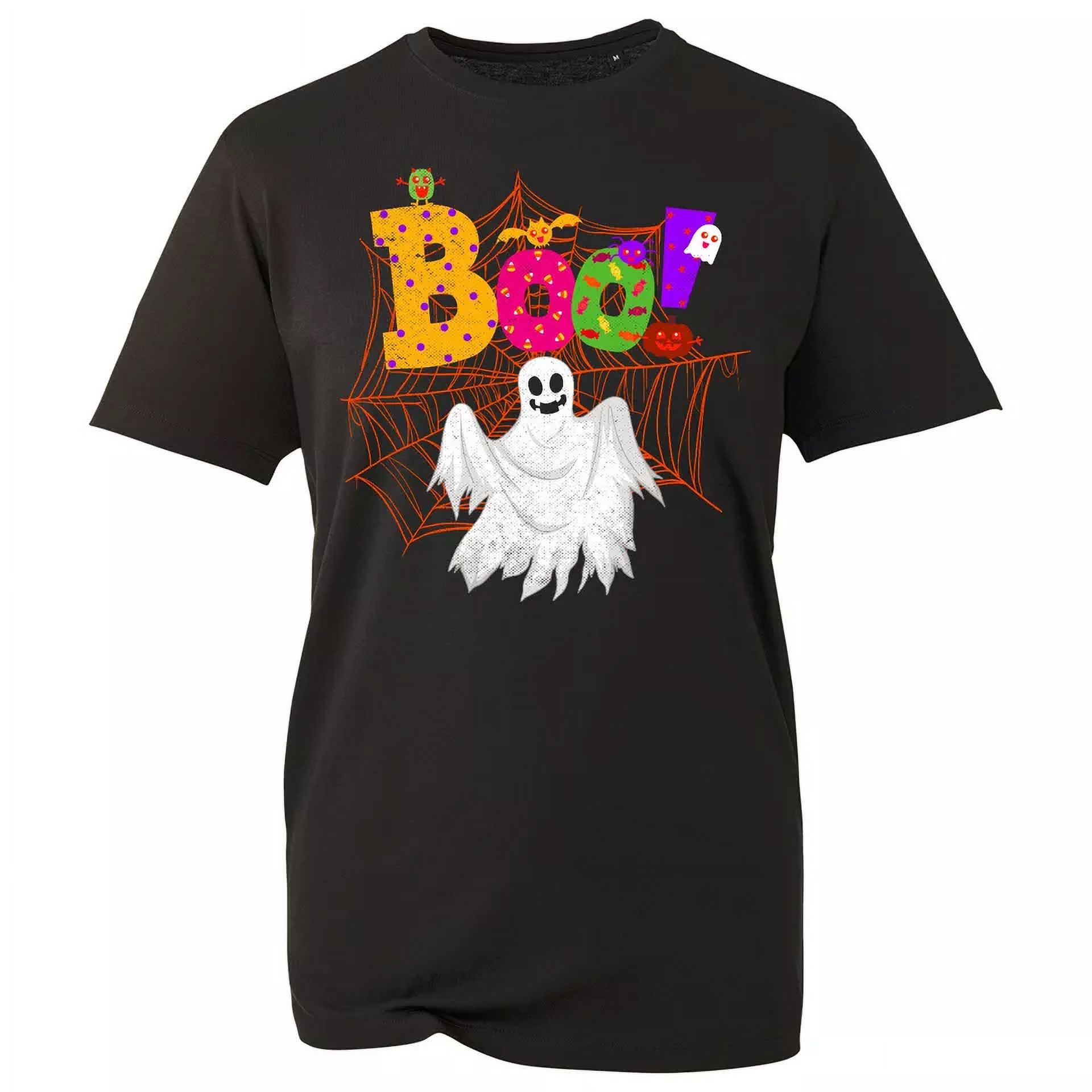 Boo Ghost Funny Gift Scary TShirt Halloween Costume Party Womens Mens