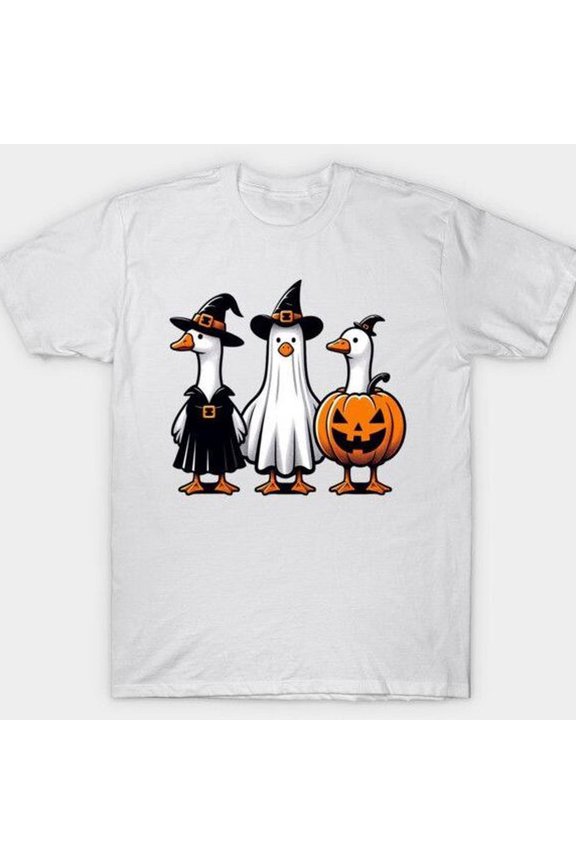 Boo Ghost Goose Halloween Goose Tshirt