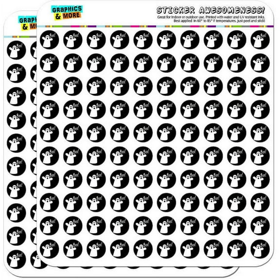 Boo Ghost Halloween 200 1/2" (0.5") Planner Calendar Scrapbooking Crafting Stickers