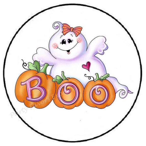 Boo Ghost Halloween Stickers Party Favors Phone Decal Water Bottle ...