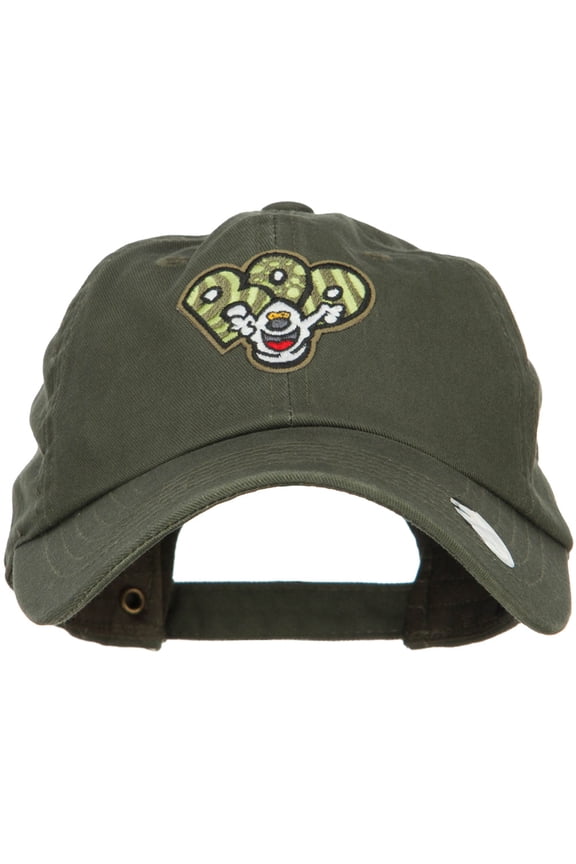 Boo Ghost Patched Unstructured Cap - Olive OSFM