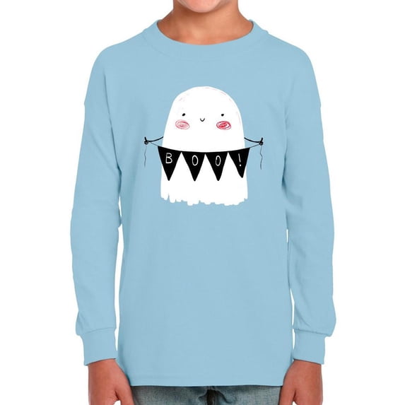 Boo! Ghost W Garland Long Sleeve Toddler -Image by Shutterstock, 2 Toddler