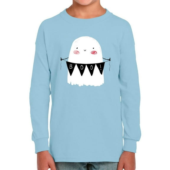 Boo! Ghost W Garland Long Sleeve Toddler -Image by Shutterstock, 5 Toddler