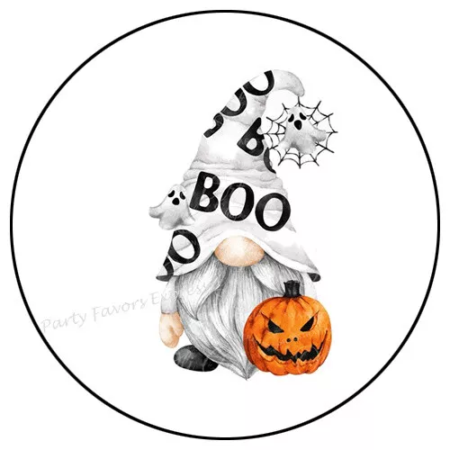 Boo Gnome Pumpkin Halloween Sticker Party Favors Sticker Envelope Seals ...