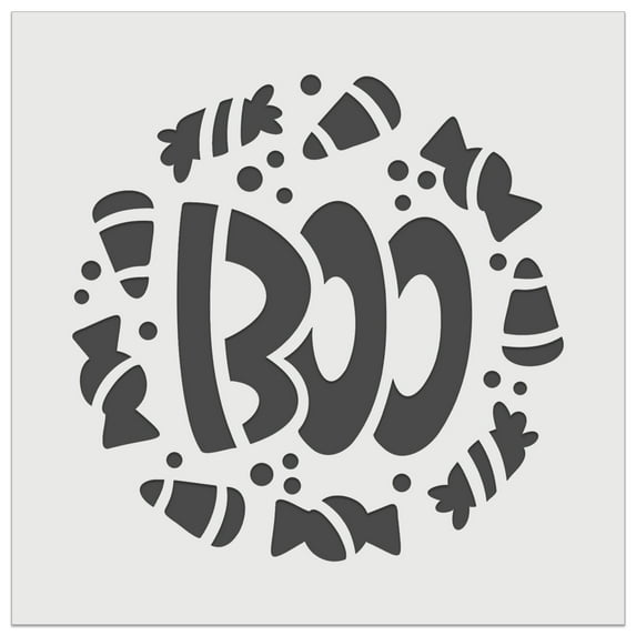 Boo Halloween Candy DIY Cookie Wall Craft Stencil - 9.0 Inch
