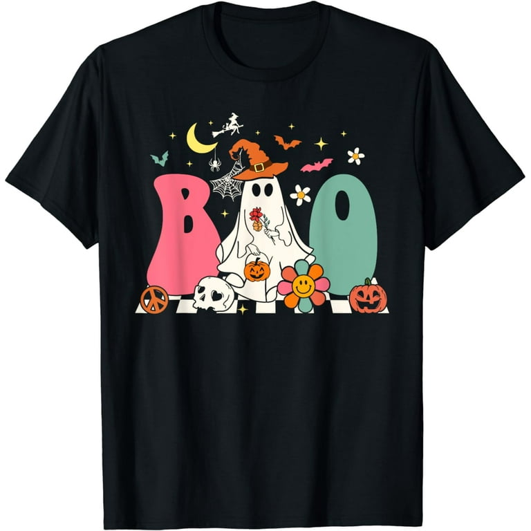Boo Halloween Costume Spiders, Ghosts, Pumkin & Witch Hat T-Shirt Boo Halloween Costume Spiders, Ghosts, Pumkin & Witch Hat T-Shirt