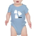 thumbnail image 1 of Boo. Happy Ghost Friends Bodysuit Infant -Image by Shutterstock,  12 Months, 1 of 4