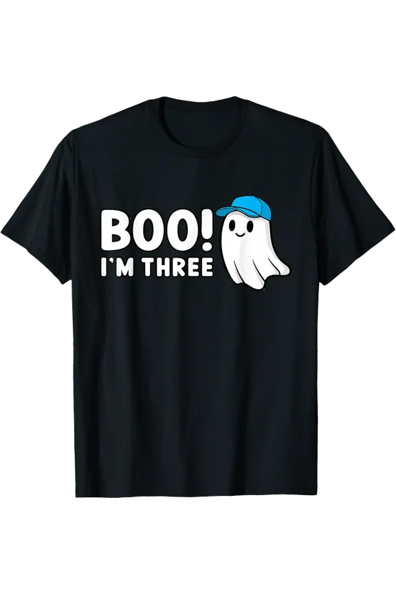 Boo I’M Three Ghost 3Rd Birthday Halloween T Shirt Size S-5XL