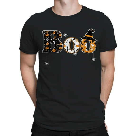 Boo In Halloween T-Shirt Men -Smartprints Designs, Male XX-Large