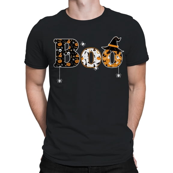 Boo In Halloween T-Shirt Men -Smartprints Designs, Male XX-Large