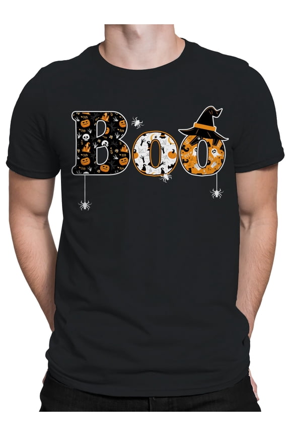 Boo In Halloween T-Shirt Men -Smartprints Designs, Male x-Large