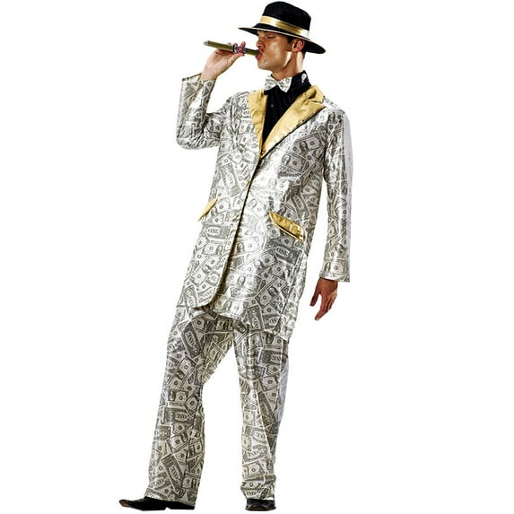 Boo! Inc. Men's Money Suit Halloween Costume | Gangster & Million Dollar Dream Outfit