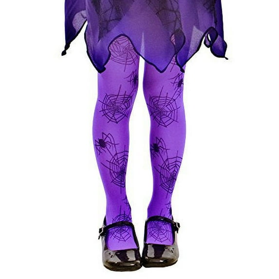 Boo! Inc. Purple Mid-rise Spider Webs Halloween Children's Cosplay Costume Tights