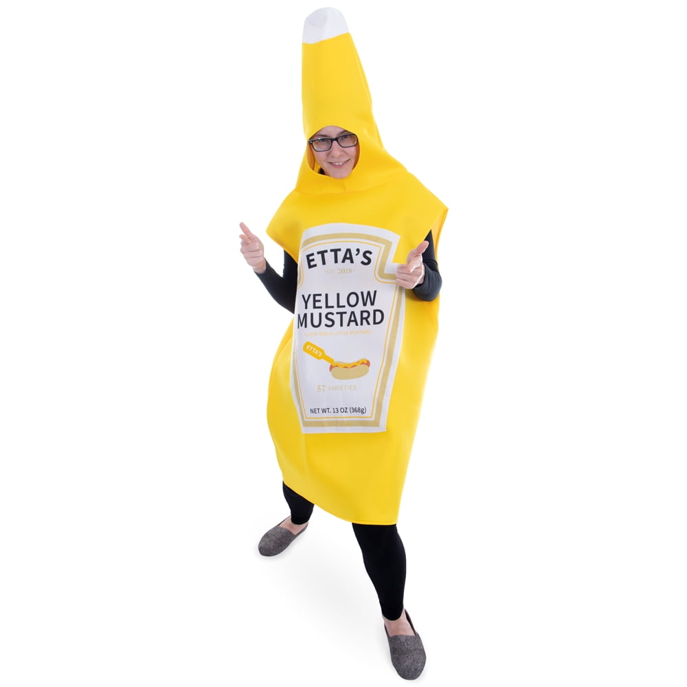 Boo! Inc. Yellow Mustard Halloween Costume | Classic Condiment Funny Food Outfit