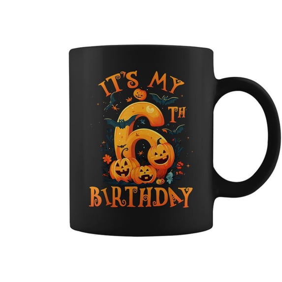 Boo Its My 6Th Birthday Halloween Pumpkin 6 Years Old Coffe - Walmart.com