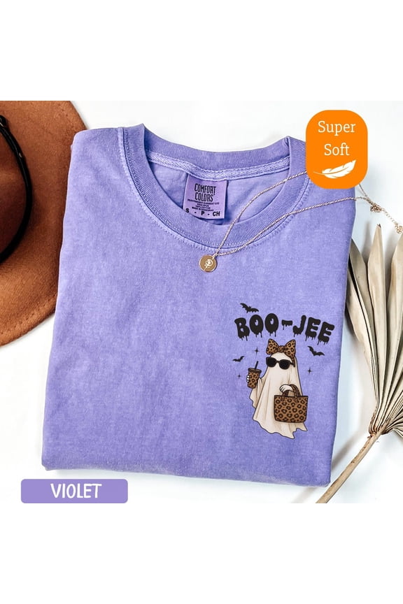Boo Jee Ghost Boujee Spooky Season Leopard T-Shirt All Size S-3XL
