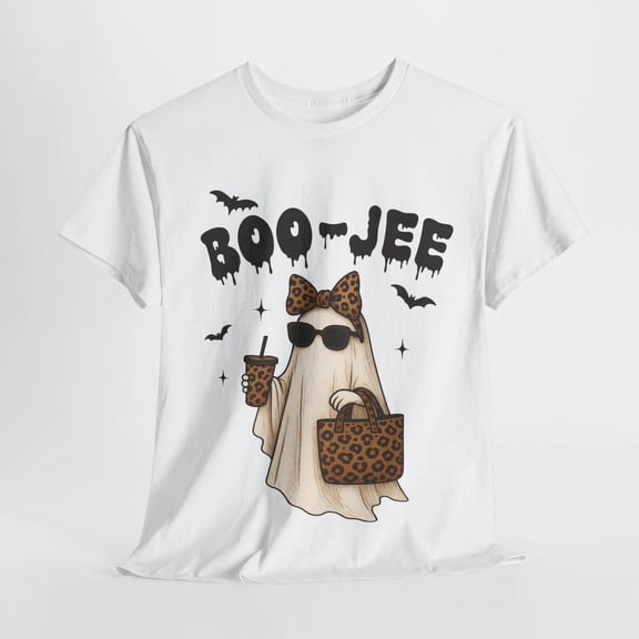 Boo - Jee Ghost Halloween T-Shirt, Spooky Scary Horror Tees, Ghostly Costume Tee Shirt