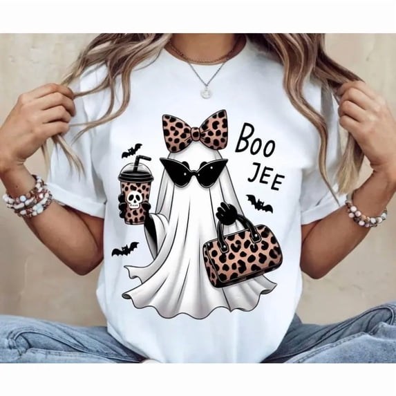 Boo-Jee Ghost Shirt Leopard Ghost Tee Ghost Coffee Shirt Funny Fall Shirt Ghost Tee Girly Halloween Gift Boojee Shirt,clothes for back to school,first day of school outfits